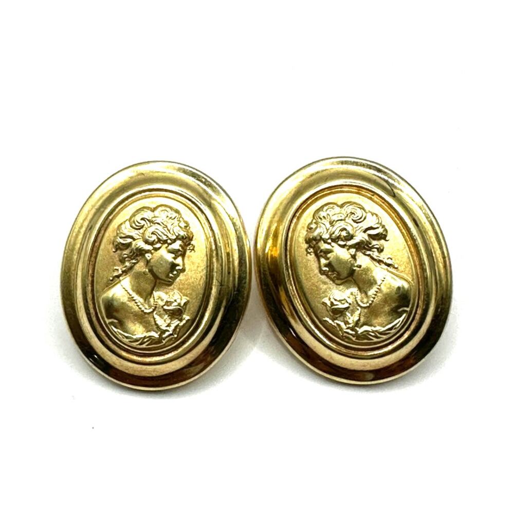 14K yellow gold Victorian Lady Style  earrings